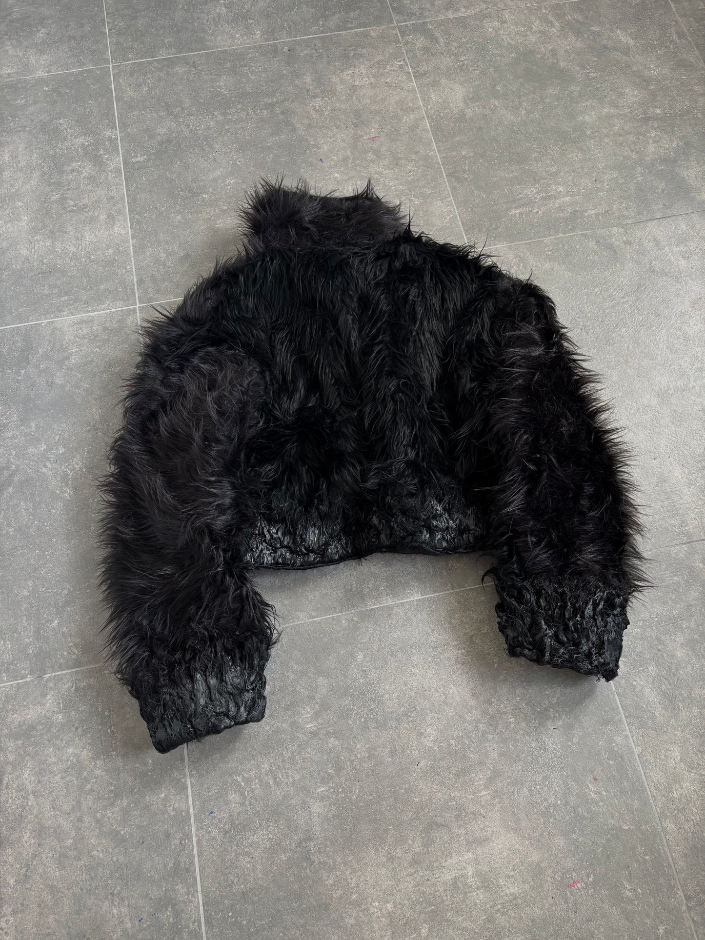 RUBBER-DIPPED FUR JACKET