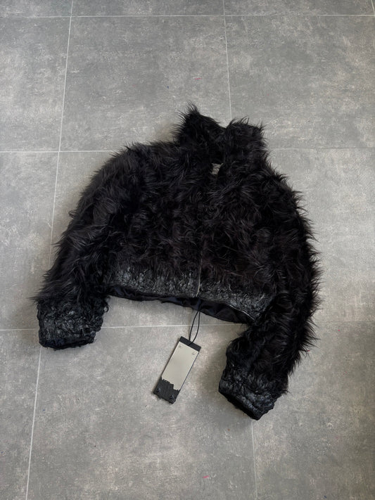 RUBBER-DIPPED FUR JACKET