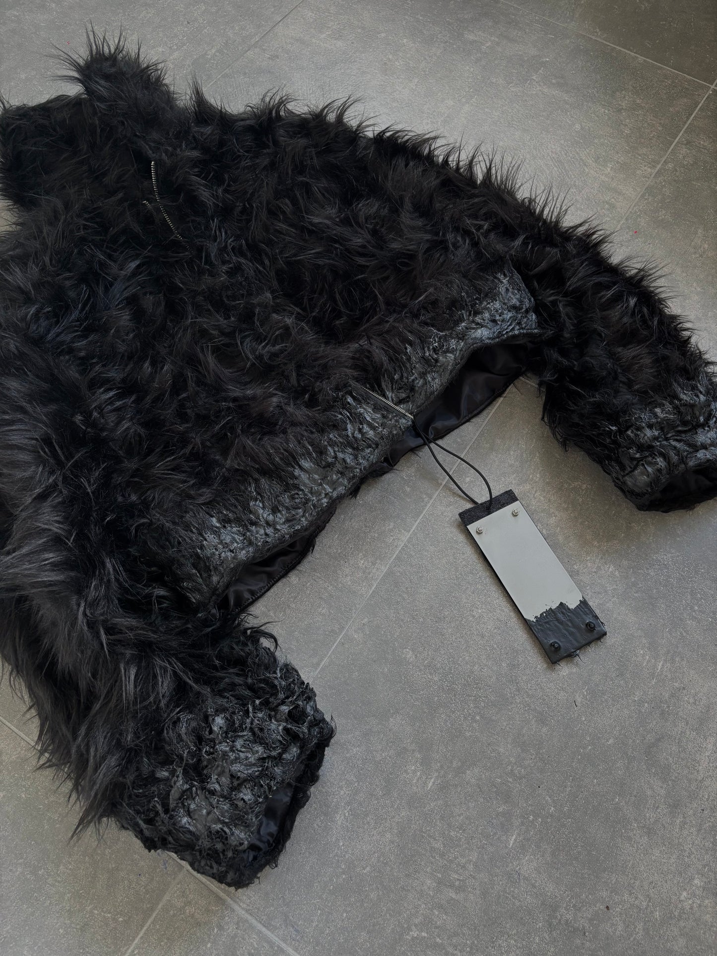 RUBBER-DIPPED FUR JACKET